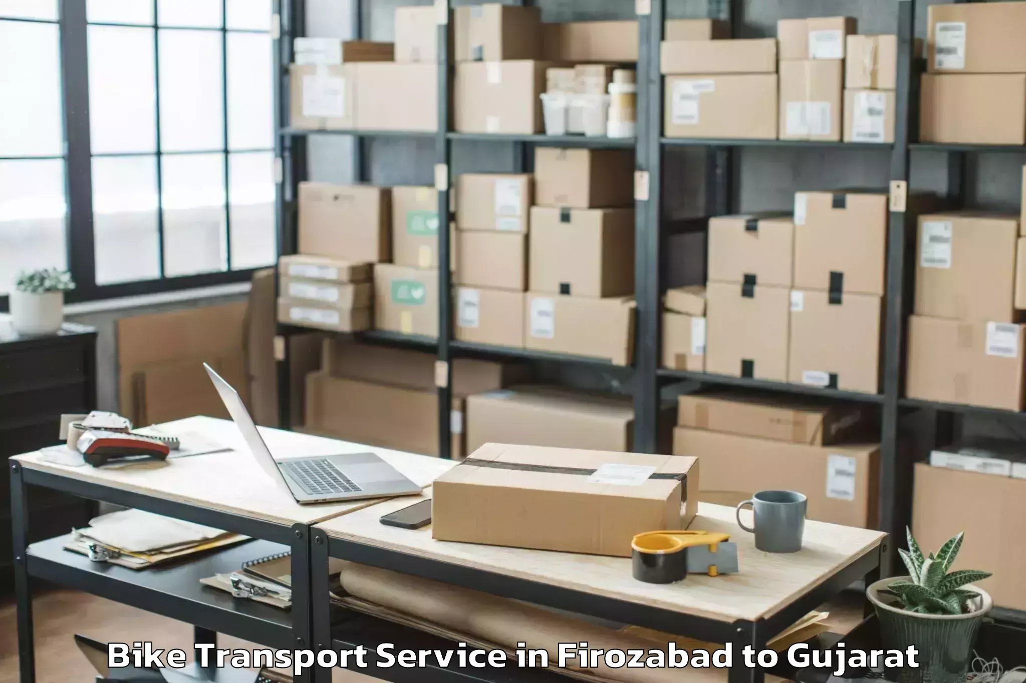 Book Firozabad to Malpur Bike Transport Online